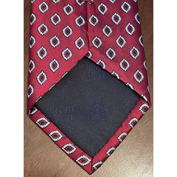 Jos. A. Bank Executive Collection Red Blue 100% Silk Mens Neck Tie Made In China - Picture 2 of 9